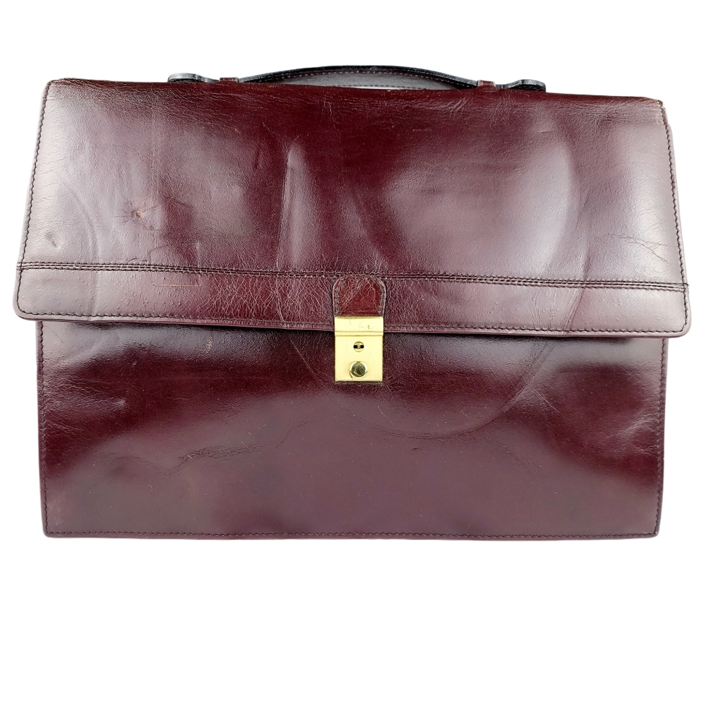 Burgundy Leather Briefcase